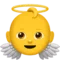 Baby Angel emoji on iPhone (iOS 13.1)