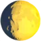 Waxing Gibbous Moon emoji on iPhone (iOS 16.4)