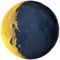 Waning Crescent Moon emoji on Apple iOS 18.4