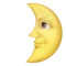 First Quarter Moon Face emoji on iPhone (iOS 5.1)