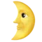 First Quarter Moon Face emoji on iPhone (iOS 14.6)