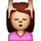 接受按摩的人 Apple 上的表情符号 iOS 4.0