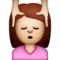 Persoană care primește masaj emoji pe Apple iOS 6.0