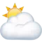 阳光躲在云后 iPhone 上的表情符号 (iOS 11.3)