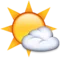 ️ Sun Behind Small Cloud emoji on Apple iOS 10.0