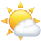 Sun Behind Small Cloud emoji on iPhone (iOS 12.1)
