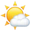 ️ Slunce za malým mrakem emoji na Apple iOS 18.4