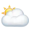 ️ Slunce za velkým mrakem emoji na Apple iOS 18.4