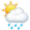 ️ Sun Behind Rain Cloud emoji on Apple iOS 18.4
