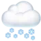 Cloud with Snow emoji on iPhone (iOS 14.6)