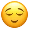 Relieved Face emoji on Apple iOS 11.2