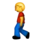 Person Walking emoji on Apple iOS 9.3