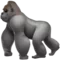 Gorilla emoji på iPhone (iOS 11.2)