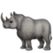 Rhinoceros emoji on Apple iOS 17.4