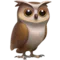 Owl emoji on Apple iOS 11.2
