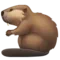 Beaver emoji on Apple iOS 15.4