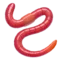 Worm emoji on Apple iOS 18.4