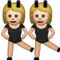 Menschen mit Hasenohren Emoji auf Apple iOS 6.0