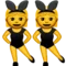 People with Bunny Ears emoji on Apple iOS 9.1