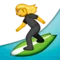 Person Surfing emoji on Apple iOS 8.3