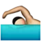 Pessoa nadando emoji no Apple iOS 5.0