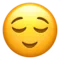 Relieved Face emoji on iPhone