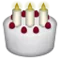 Birthday Cake emoji on Apple iOS 4.0