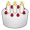 Birthday Cake emoji on Apple iOS 6.0