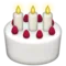 Fødselsdagskage emoji på iPhone
