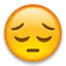 Pensive Face emoji on Apple iOS 5.0