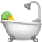 Person Taking Bath emoji on Apple iOS 13.1