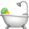 Person Taking Bath emoji on iPhone