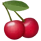 Körsbär emoji på iPhone (iOS 9.1)