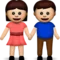 Γυναίκα και άνδρας κρατώντας τα χέρια emoji στο iPhone (iOS 6.0)