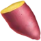 Ristet sød kartoffel emoji på iPhone