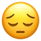 Zamyšlená tvář emoji na Apple iOS 10.0