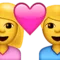Couple with Heart emoji on Apple iOS 8.3