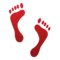 Footprints emoji on Apple iOS 9.0