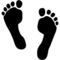 Footprints emoji on Apple iOS 10.2