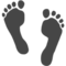 Footprints emoji on iPhone