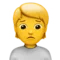 Person Frowning emoji on iPhone