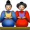 Japanese Dolls emoji on iPhone (iOS 5.1)