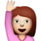 Person Raising Hand emoji on iPhone (iOS 5.1)