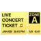 Ticket emoji on Apple iOS 18.4