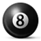 Biljard 8-boll emoji på iPhone (iOS 5.0)