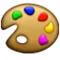 Konstnärspalett emoji på iPhone (iOS 5.0)