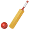 Cricketspel emoji på iPhone (iOS 9.1)