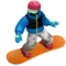 Snowboarder emoji on Apple iOS 16.4