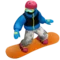 Snowboarder emoji pe Apple iOS 17.4
