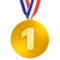 1. plads medalje emoji på iPhone